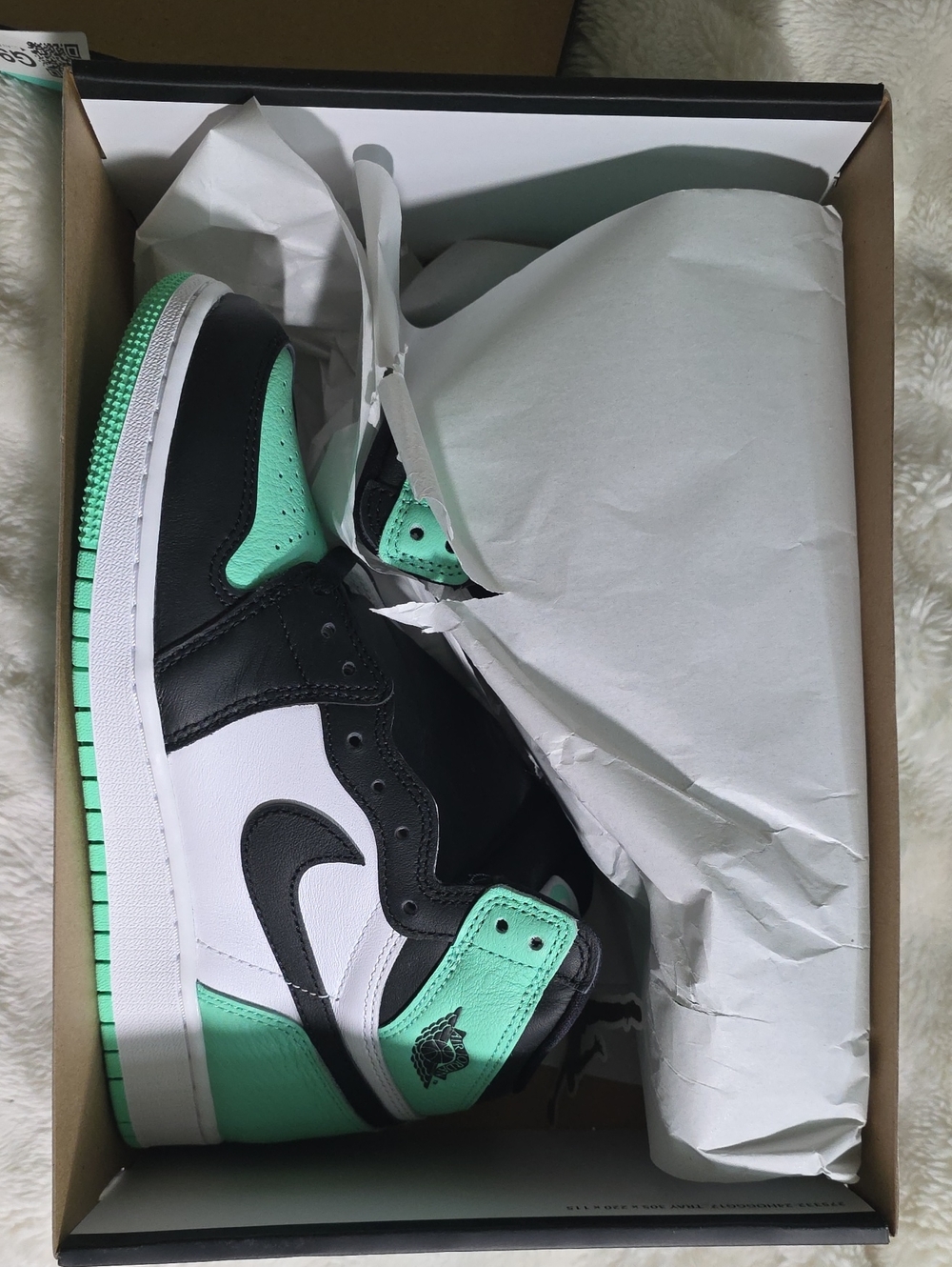 Kids Mint Green and Black High-Top Basketball Shoes